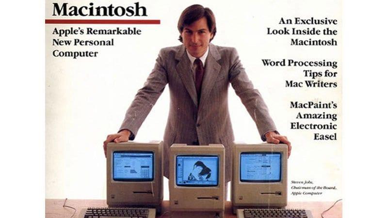 Steve Jobs in Macintosh | foto: http://cdn2.macworld.co.uk/cmsdata/features/3437525/First-Macworld_Home_Page.jpg
